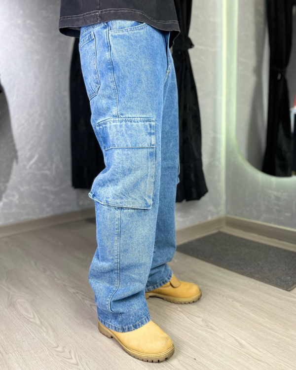 Pantalón Cargo azul medio - Image 6