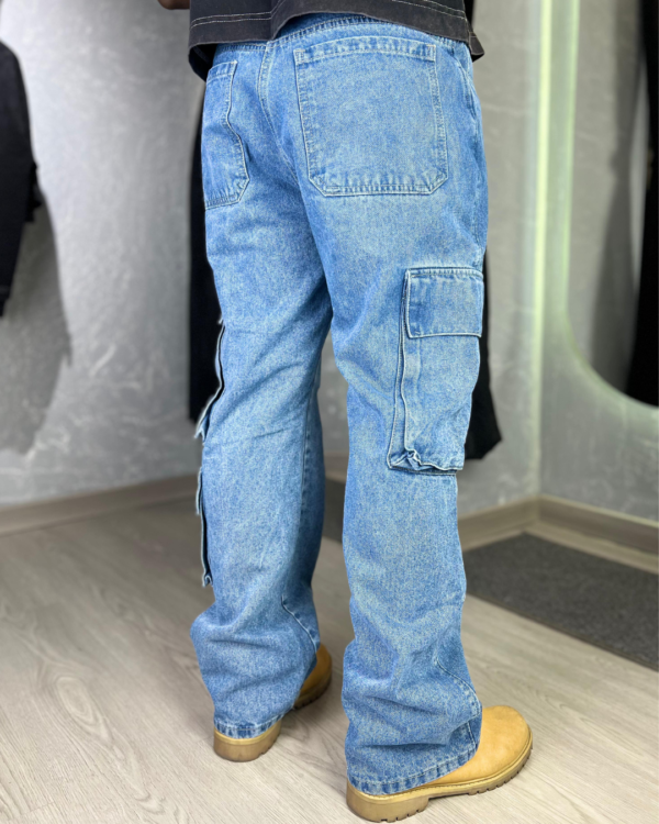 Pantalón Cargo azul medio - Image 5