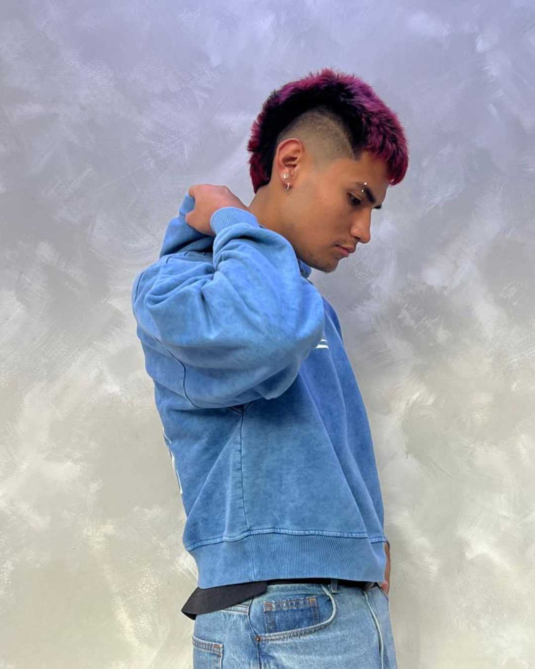 Hoodie Boxy Fit - Azul Acid Wash - Image 5