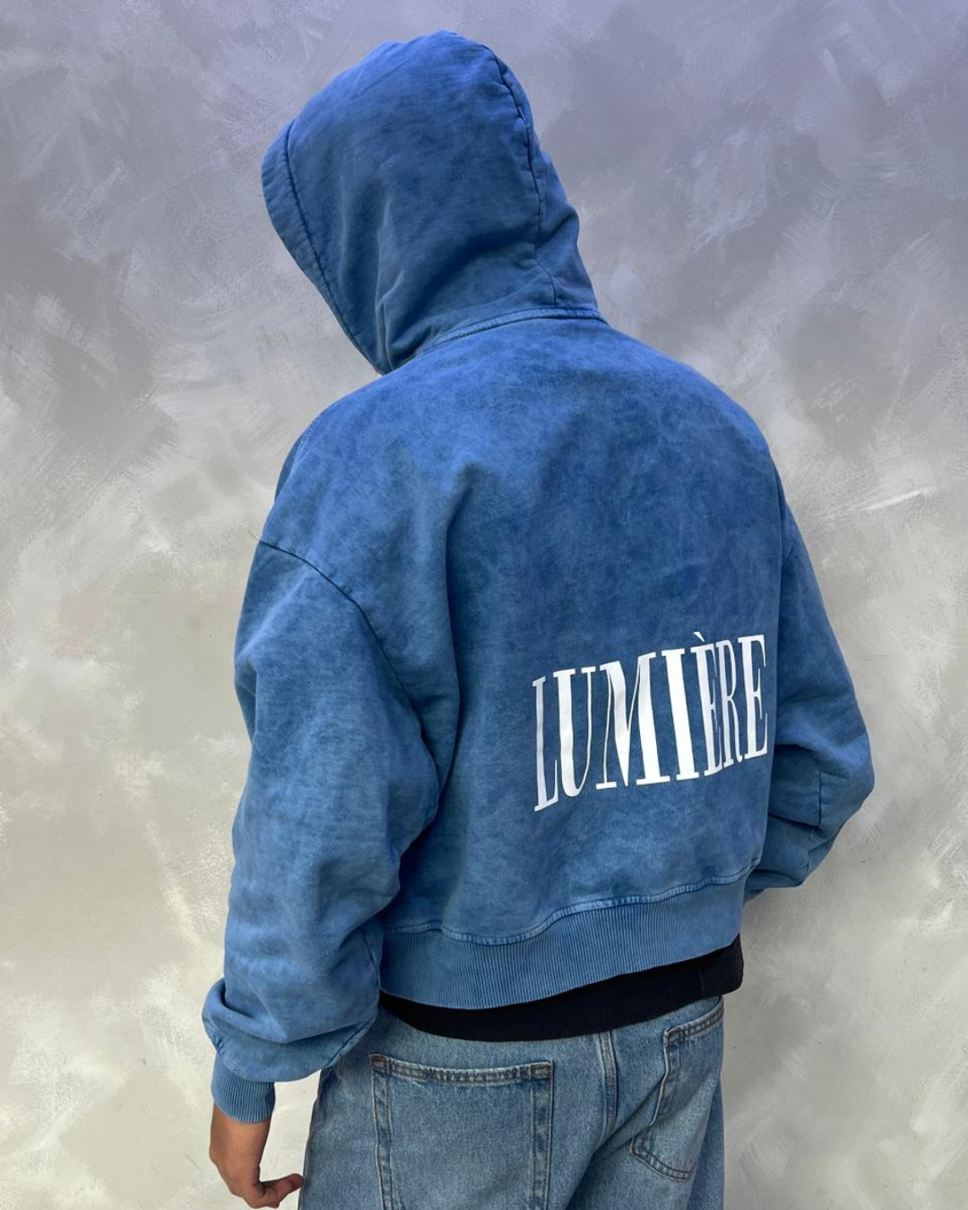 Hoodie Boxy Fit - Azul Acid Wash - Image 4